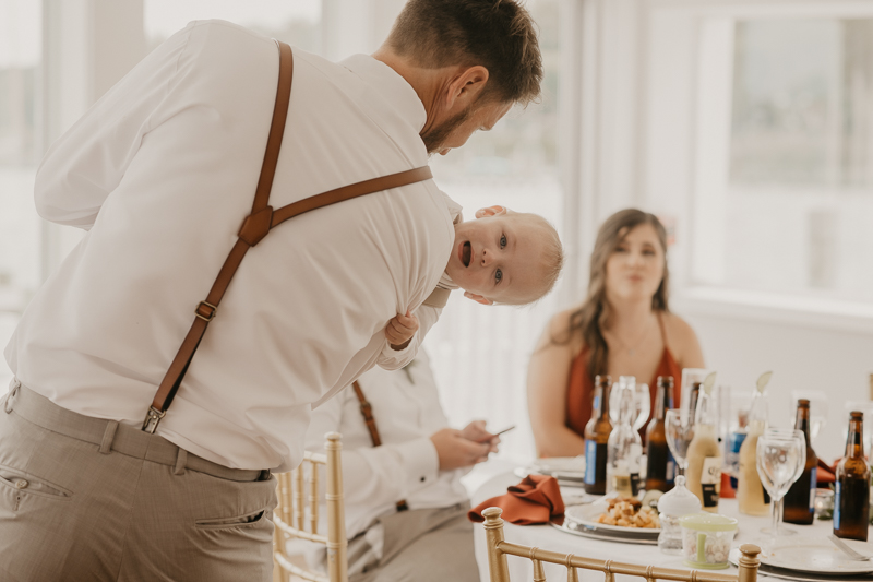 A fun afternoon wedding reception at The Anchor Inn in Pasadena, Maryland by Britney Clause Photography