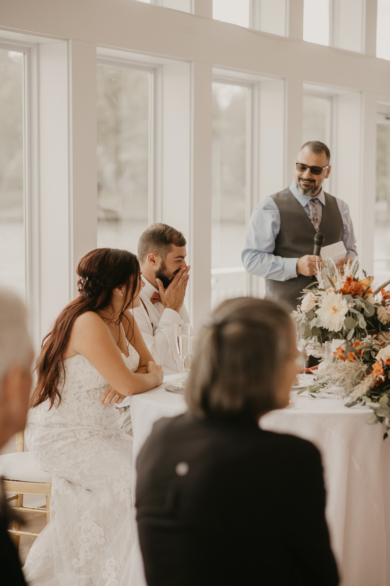 A fun afternoon wedding reception at The Anchor Inn in Pasadena, Maryland by Britney Clause Photography