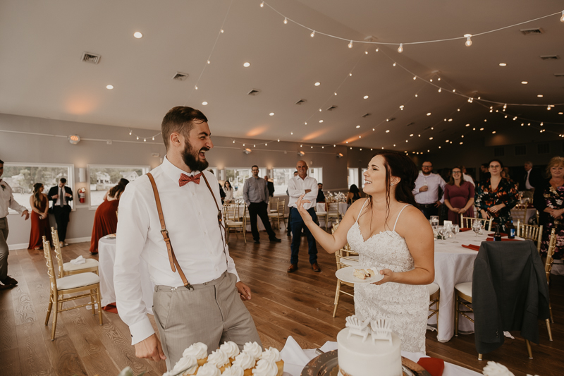 A fun afternoon wedding reception at The Anchor Inn in Pasadena, Maryland by Britney Clause Photography