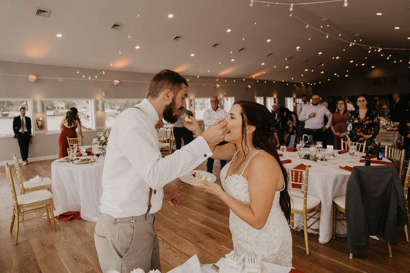 A fun afternoon wedding reception at The Anchor Inn in Pasadena, Maryland by Britney Clause Photography