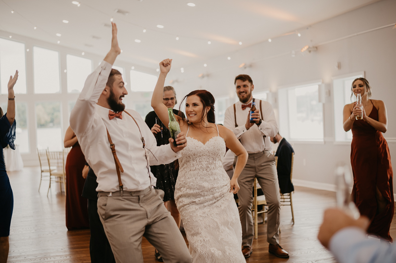 A fun afternoon wedding reception at The Anchor Inn in Pasadena, Maryland by Britney Clause Photography