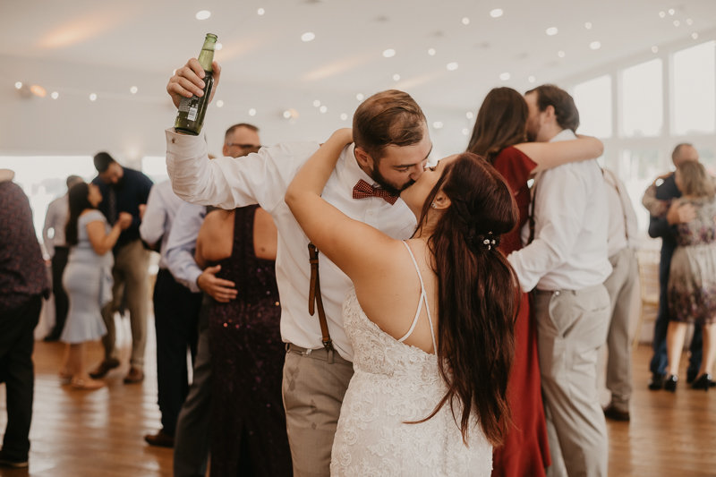 A fun afternoon wedding reception at The Anchor Inn in Pasadena, Maryland by Britney Clause Photography