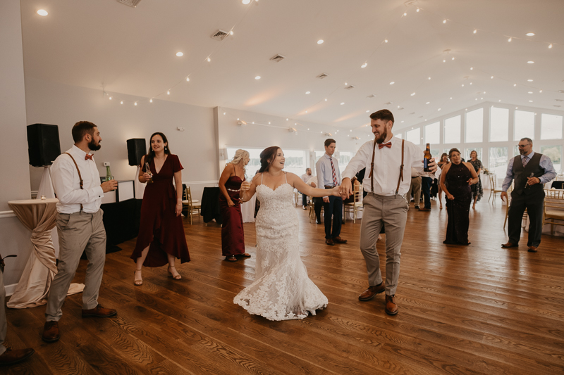 A fun afternoon wedding reception at The Anchor Inn in Pasadena, Maryland by Britney Clause Photography