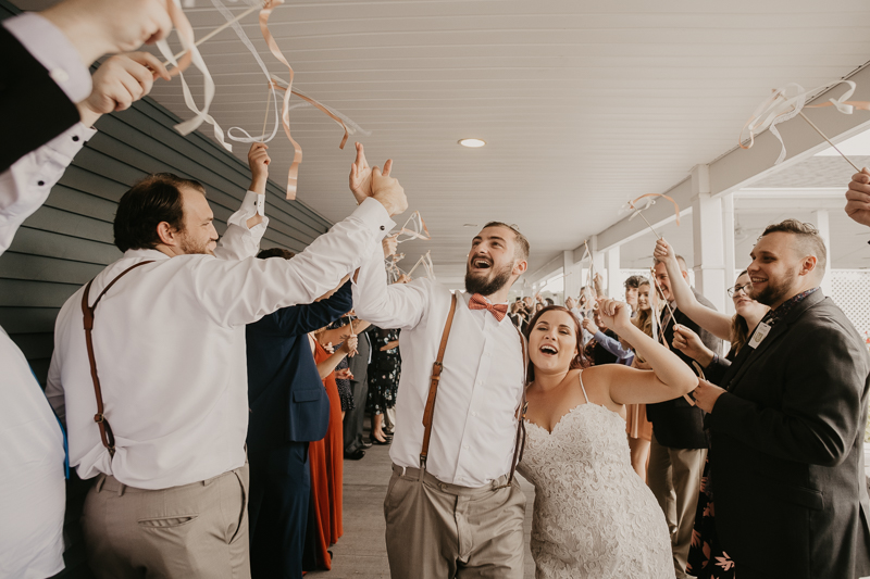 A fun afternoon wedding reception at The Anchor Inn in Pasadena, Maryland by Britney Clause Photography