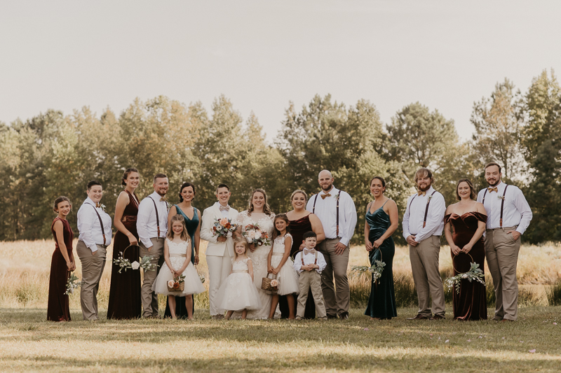 A Fall wedding in October at Kylan Barn in Delmar, Maryland by Britney Clause Photography