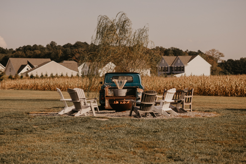 Magical DIY wedding reception decor at Kylan Barn in Delmar, Maryland by Britney Clause Photography