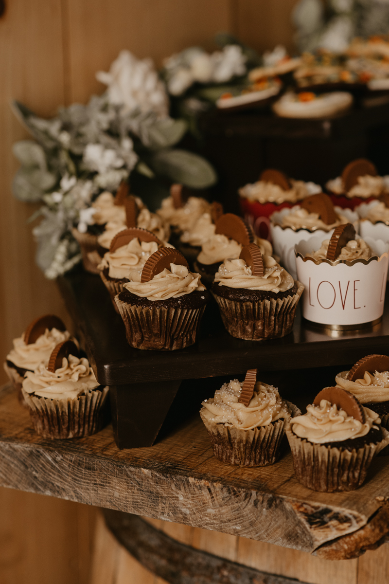 Magical DIY wedding reception decor at Kylan Barn in Delmar, Maryland by Britney Clause Photography