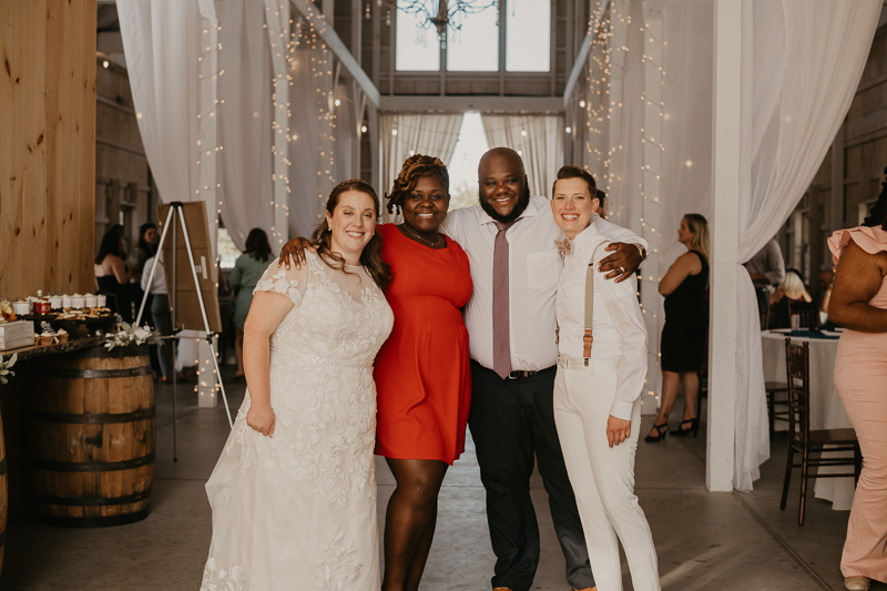 A fun wedding reception at Kylan Barn in Delmar, Maryland by Britney Clause Photography