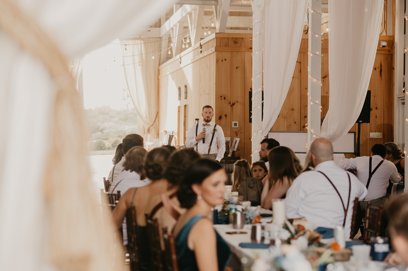 A fun wedding reception at Kylan Barn in Delmar, Maryland by Britney Clause Photography