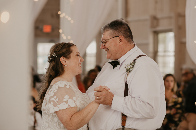 A fun wedding reception at Kylan Barn in Delmar, Maryland by Britney Clause Photography