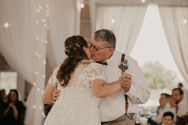 A fun wedding reception at Kylan Barn in Delmar, Maryland by Britney Clause Photography