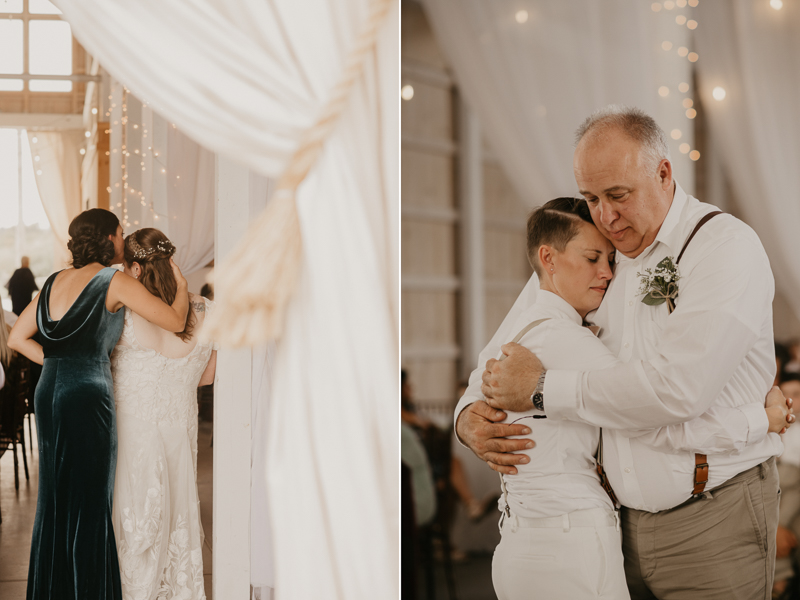 A fun wedding reception at Kylan Barn in Delmar, Maryland by Britney Clause Photography