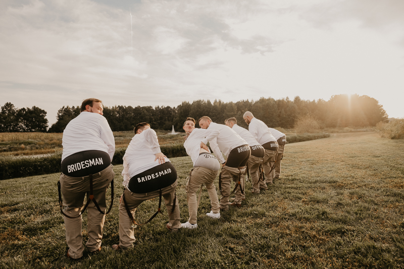 A fun wedding reception at Kylan Barn in Delmar, Maryland by Britney Clause Photography