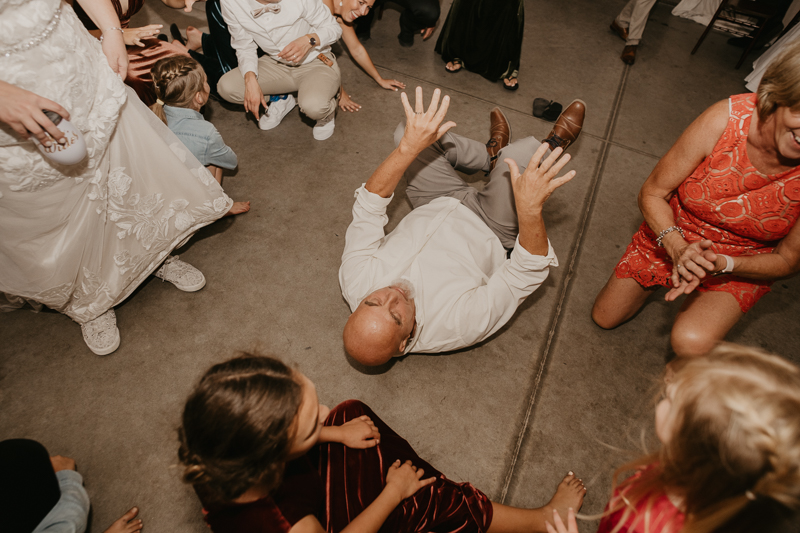 A fun wedding reception at Kylan Barn in Delmar, Maryland by Britney Clause Photography