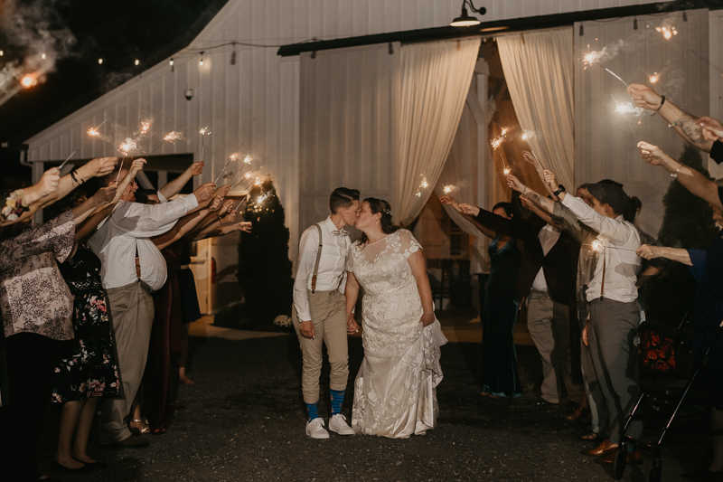 A fun wedding reception at Kylan Barn in Delmar, Maryland by Britney Clause Photography