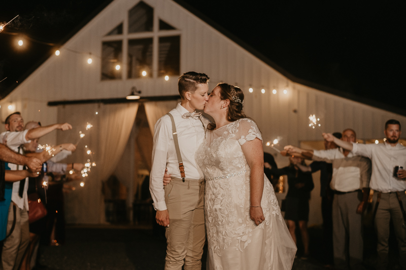 A fun wedding reception at Kylan Barn in Delmar, Maryland by Britney Clause Photography