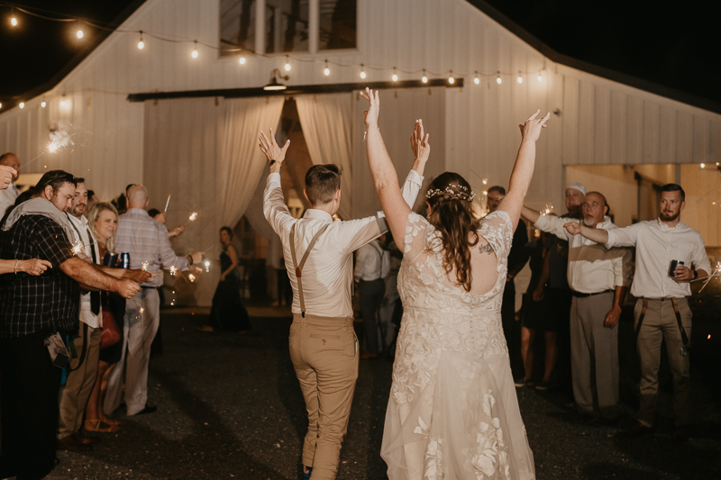 A fun wedding reception at Kylan Barn in Delmar, Maryland by Britney Clause Photography