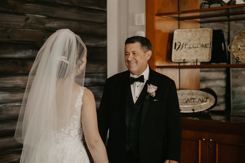 A bride getting ready for her wedding at The Hyatt Regency Chesapeake Bay, Maryland by Britney Clause Photography