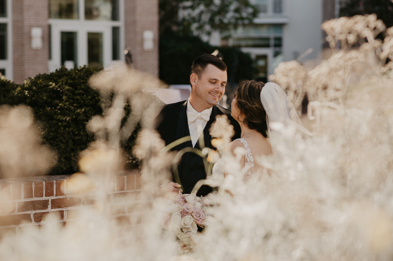 Stunning bride and groom wedding portraits at The Hyatt Regency Chesapeake Bay, Maryland by Britney Clause Photography