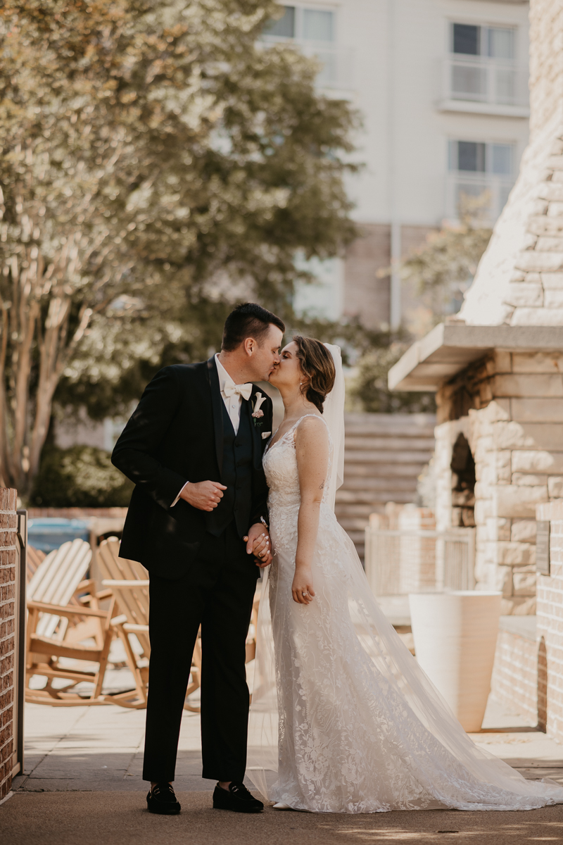 Stunning bride and groom wedding portraits at The Hyatt Regency Chesapeake Bay, Maryland by Britney Clause Photography