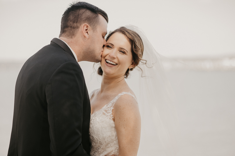 Stunning bride and groom wedding portraits at The Hyatt Regency Chesapeake Bay, Maryland by Britney Clause Photography