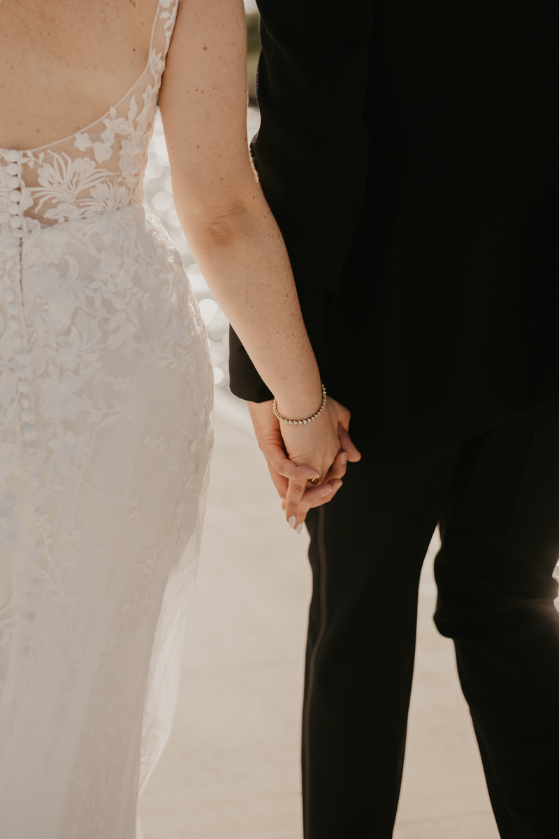 Stunning bride and groom wedding portraits at The Hyatt Regency Chesapeake Bay, Maryland by Britney Clause Photography