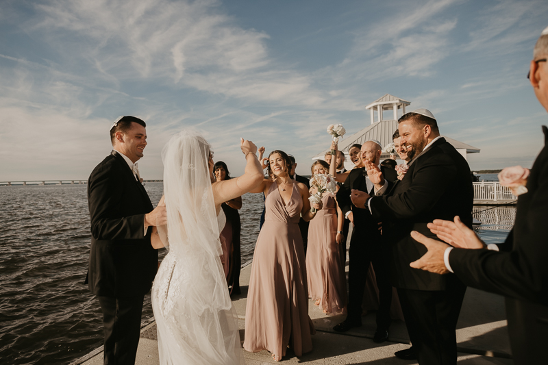 A beautiful Jewish wedding ceremony at The Hyatt Regency Chesapeake Bay, Maryland by Britney Clause Photography