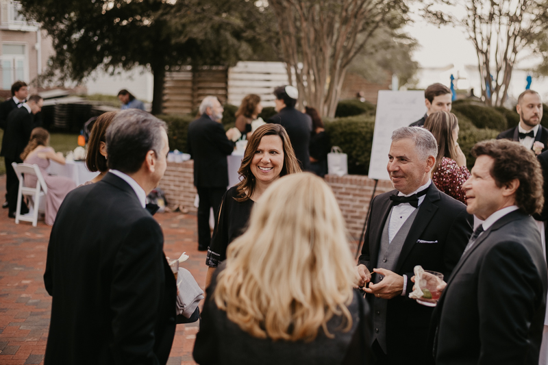 A fun wedding cocktail hour at The Hyatt Regency Chesapeake Bay, Maryland by Britney Clause Photography