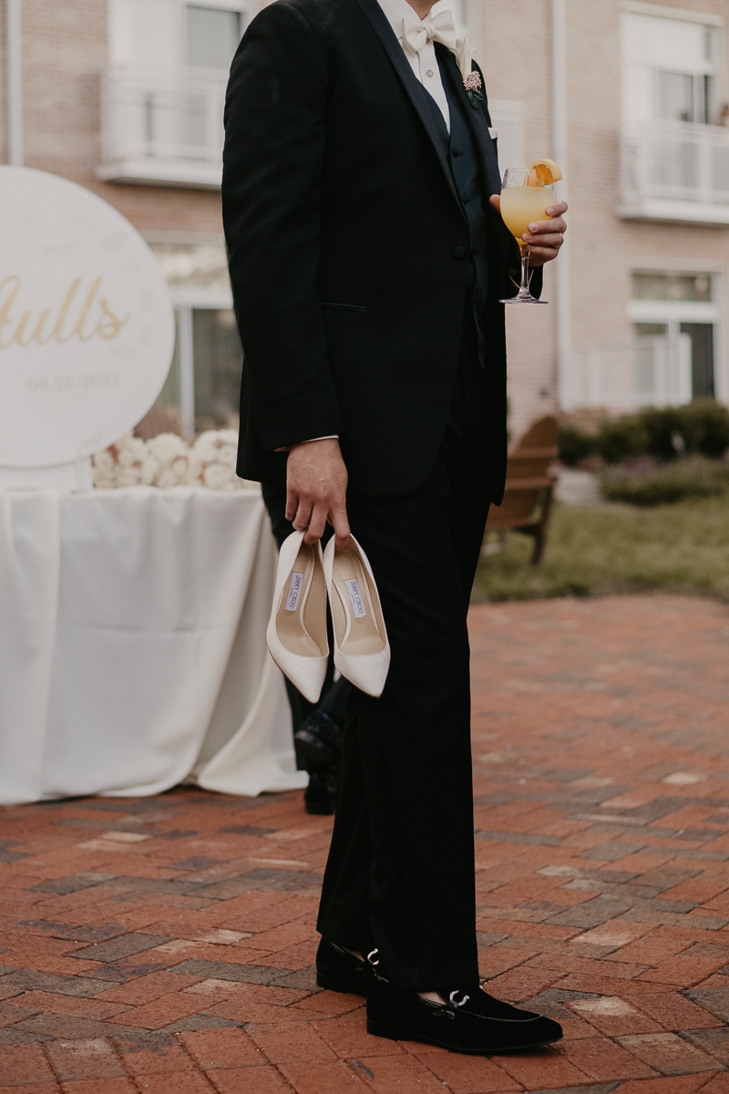 A fun wedding cocktail hour at The Hyatt Regency Chesapeake Bay, Maryland by Britney Clause Photography