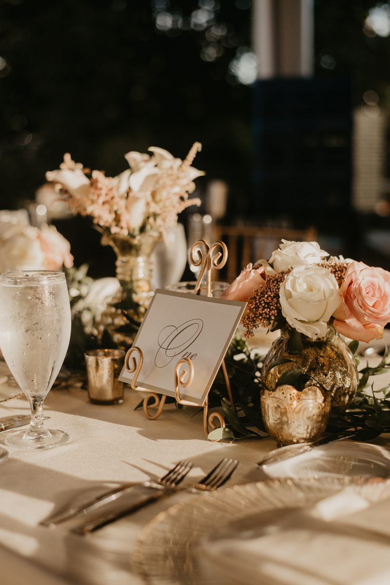 Magical wedding reception decor from Select Event Group and Belles Fleurs at The Hyatt Regency Chesapeake Bay, Maryland by Britney Clause Photography