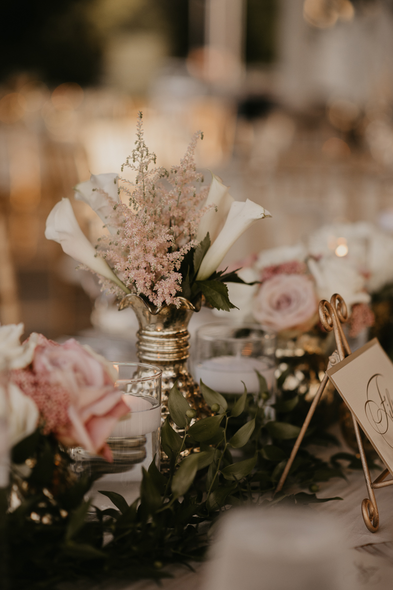 Magical wedding reception decor from Select Event Group and Belles Fleurs at The Hyatt Regency Chesapeake Bay, Maryland by Britney Clause Photography