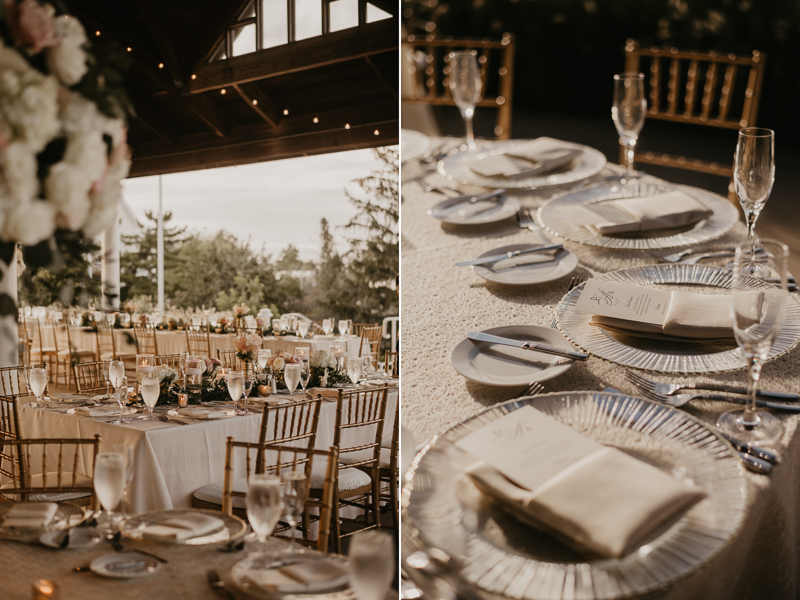 Magical wedding reception decor from Select Event Group and Belles Fleurs at The Hyatt Regency Chesapeake Bay, Maryland by Britney Clause Photography