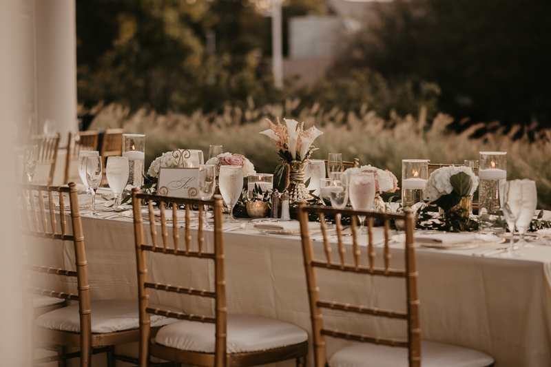 Magical wedding reception decor from Select Event Group and Belles Fleurs at The Hyatt Regency Chesapeake Bay, Maryland by Britney Clause Photography