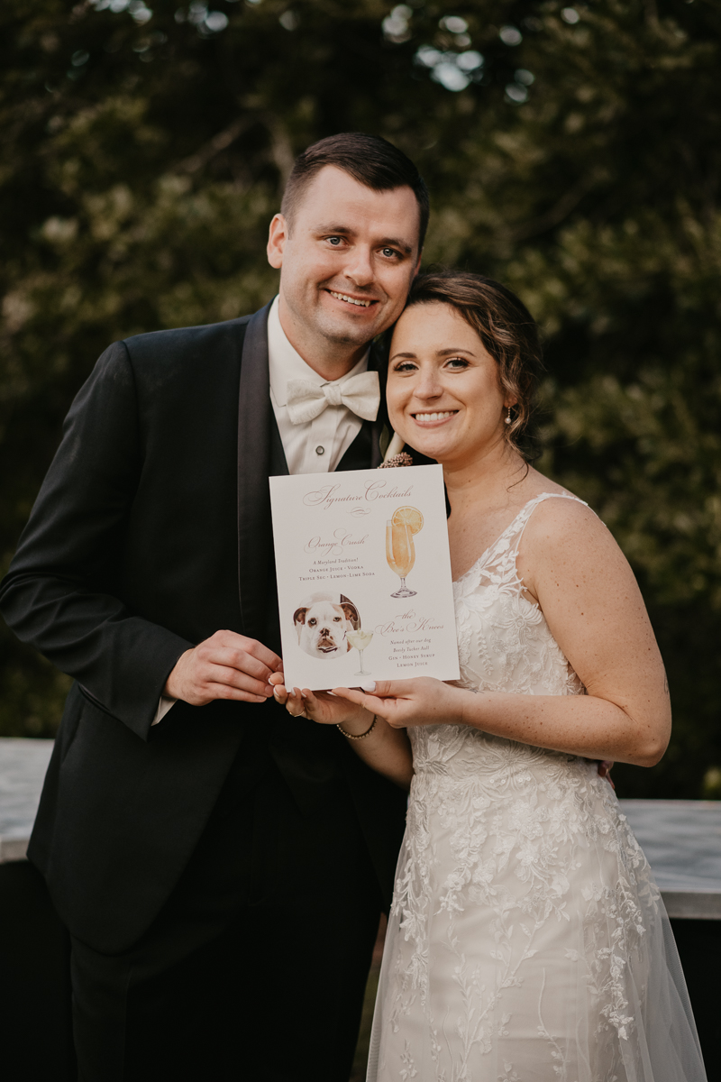 Stunning bride and groom wedding portraits at The Hyatt Regency Chesapeake Bay, Maryland by Britney Clause Photography