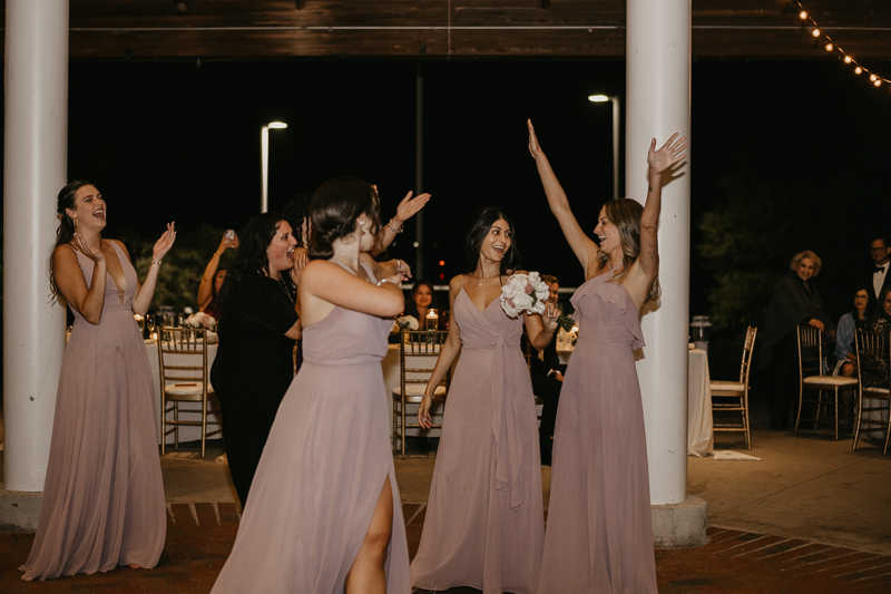 A fun wedding reception at The Hyatt Regency Chesapeake Bay, Maryland by Britney Clause Photography