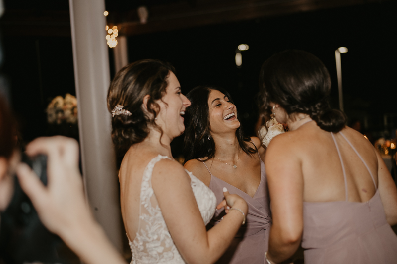 A fun wedding reception at The Hyatt Regency Chesapeake Bay, Maryland by Britney Clause Photography