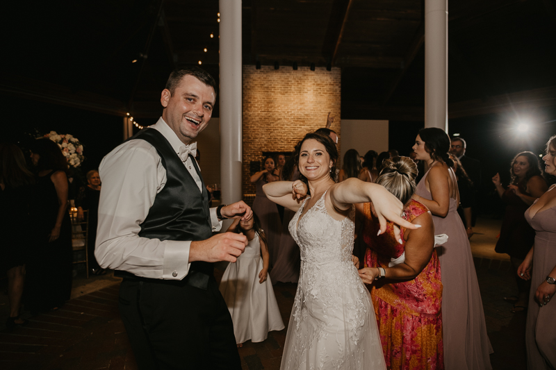 A fun wedding reception at The Hyatt Regency Chesapeake Bay, Maryland by Britney Clause Photography