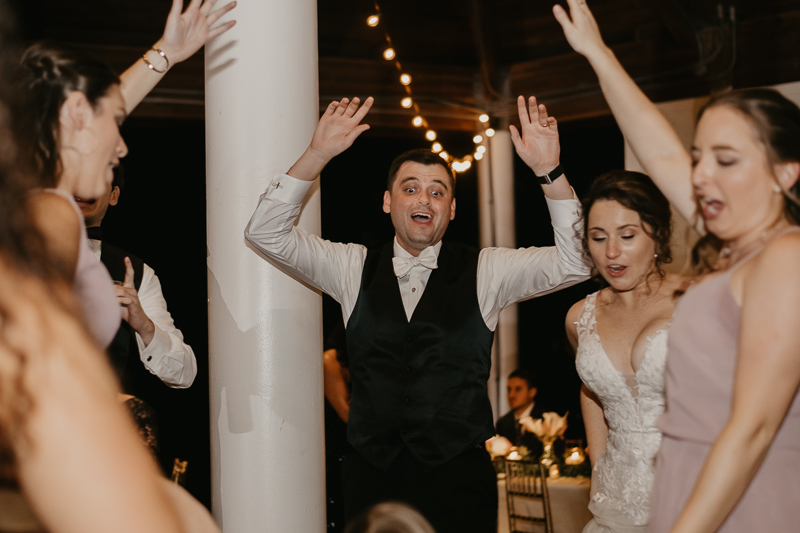 A fun wedding reception at The Hyatt Regency Chesapeake Bay, Maryland by Britney Clause Photography