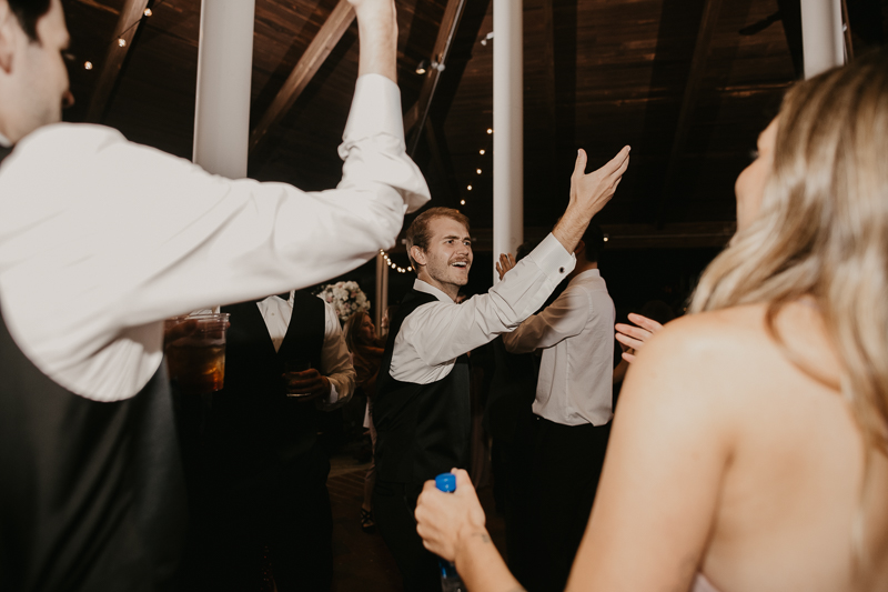 A fun wedding reception at The Hyatt Regency Chesapeake Bay, Maryland by Britney Clause Photography