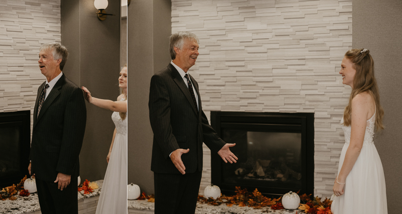 A bride getting ready for her wedding at the Vineyards of Mary's Meadow in Darlington, Maryland by Britney Clause Photography