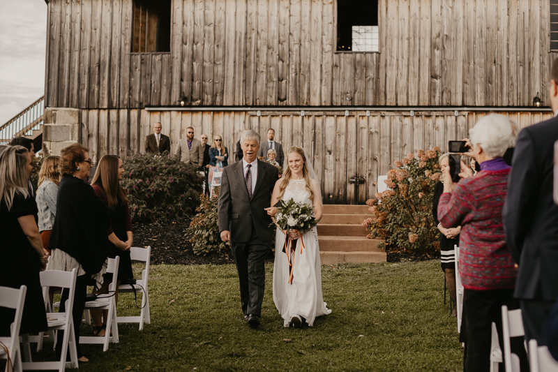 Amazing vineyard wedding ceremony at the Vineyards of Mary's Meadow in Darlington, Maryland by Britney Clause Photography