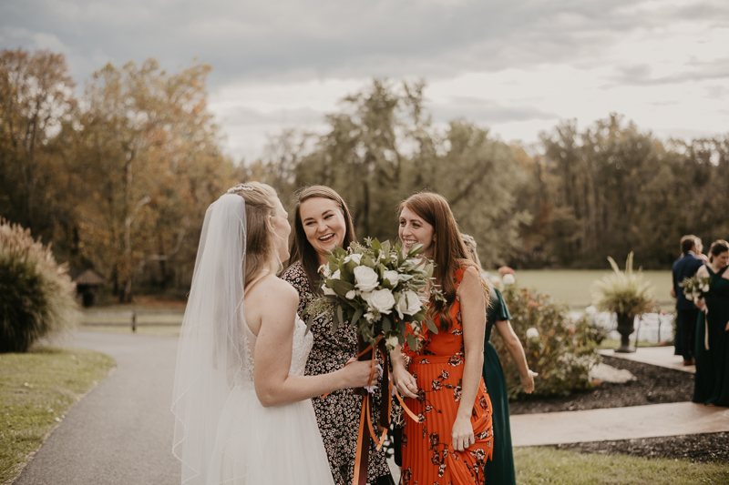 A fun evening wedding reception at the Vineyards of Mary's Meadow in Darlington, Maryland by Britney Clause Photography