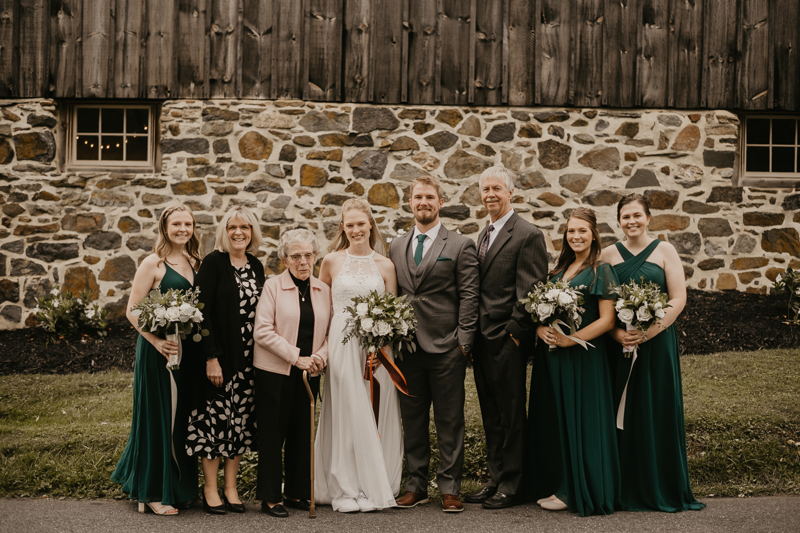 A fun evening wedding reception at the Vineyards of Mary's Meadow in Darlington, Maryland by Britney Clause Photography