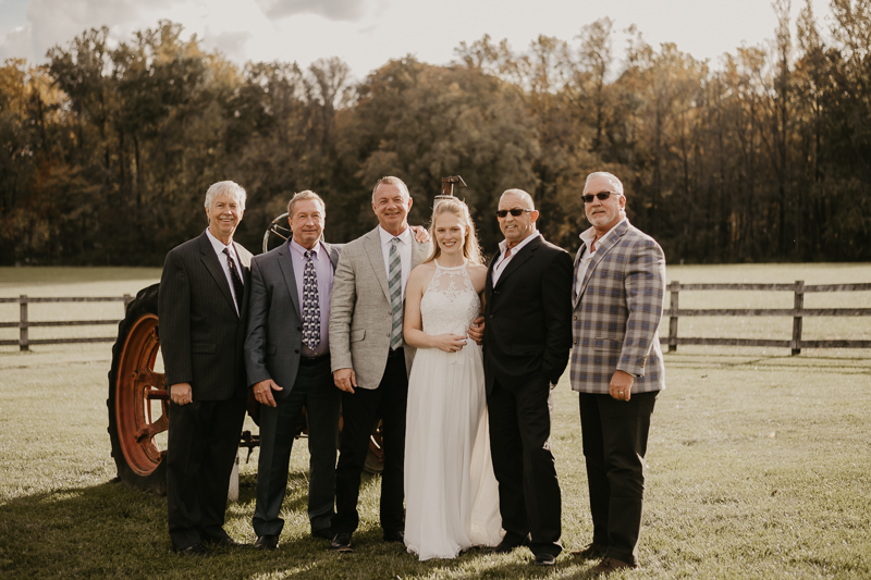 A fun evening wedding reception at the Vineyards of Mary's Meadow in Darlington, Maryland by Britney Clause Photography