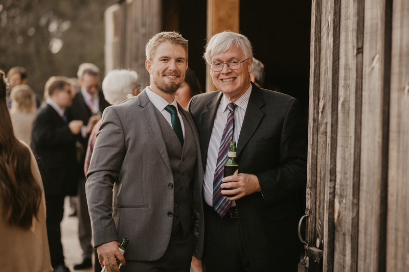 A fun evening wedding reception at the Vineyards of Mary's Meadow in Darlington, Maryland by Britney Clause Photography