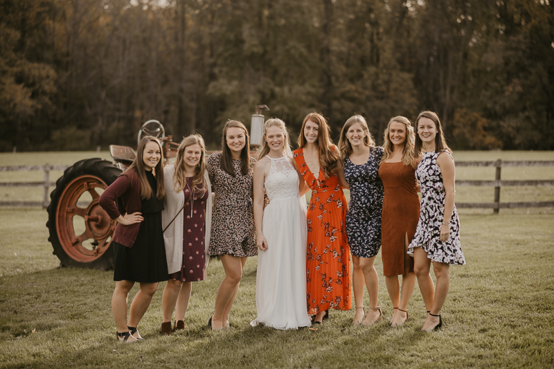 A fun evening wedding reception at the Vineyards of Mary's Meadow in Darlington, Maryland by Britney Clause Photography