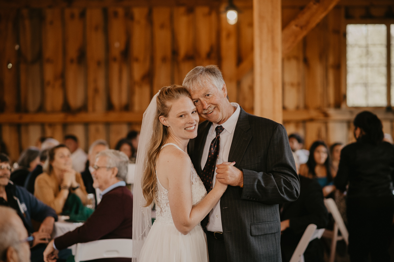 A fun evening wedding reception at the Vineyards of Mary's Meadow in Darlington, Maryland by Britney Clause Photography