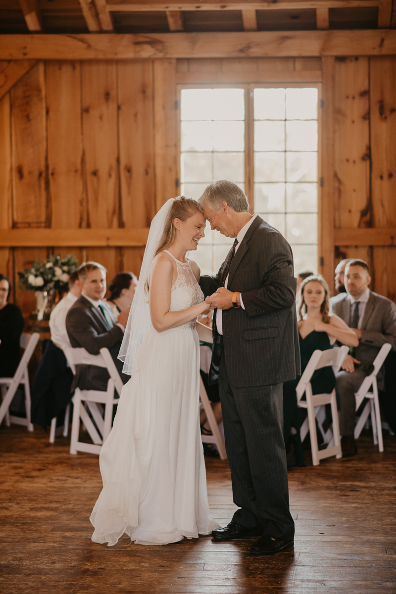 A fun evening wedding reception at the Vineyards of Mary's Meadow in Darlington, Maryland by Britney Clause Photography