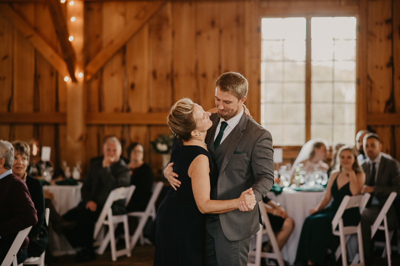 A fun evening wedding reception at the Vineyards of Mary's Meadow in Darlington, Maryland by Britney Clause Photography