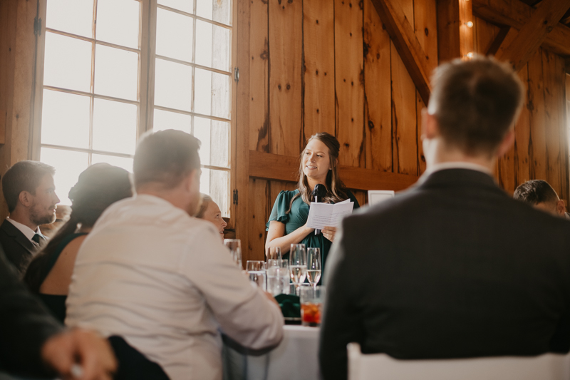 A fun evening wedding reception at the Vineyards of Mary's Meadow in Darlington, Maryland by Britney Clause Photography